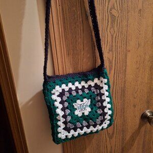 Handmade Philadelphia Eagles Granny Square Crossbody Bag